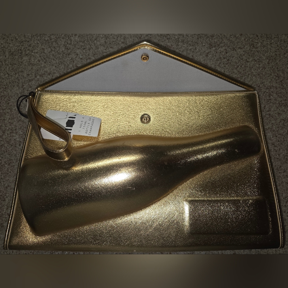Gold Clutch with Bottle Design